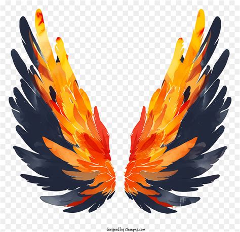 Asas De Fogo Black Wings Cores De Chama Png Transparente Gr Tis