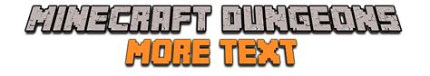 Minecraft Dungeons Font Style Textcraft