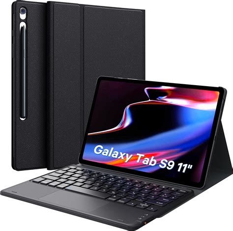 Earto Samsung Galaxy Tab S9 Hülle Mit Tastatur Smart Touchpad Tab S9