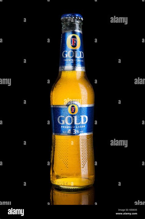 London Uk January Cold Bottle Of Foster S Lager Beer On