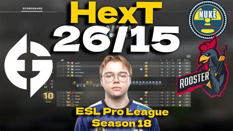 CSGO POV Evil Geniuses HexT 26 15 Vs Rooster Nuke ESL Pro League