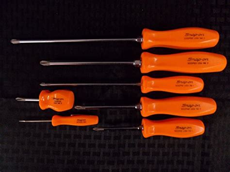 Snap On Orange Screwdriver Set Of 7 6 Phillips And 1 Flat Part