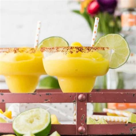 Super Easy Chili Mango Margaritas