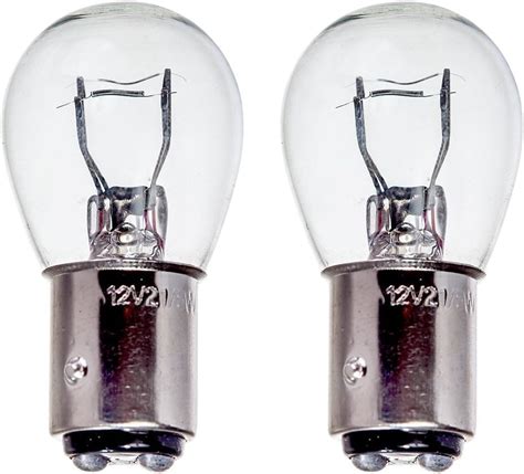 2 X P215w Bay15d 380 12v Clear Stop Brake Tail Light Car Bulbs Staggered Pins Dual Filament