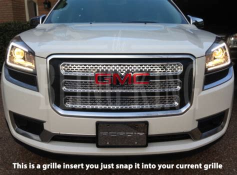 2013 2016 GMC Acadia Chrome Mesh Grille Grill Insert Overlay Trim SL