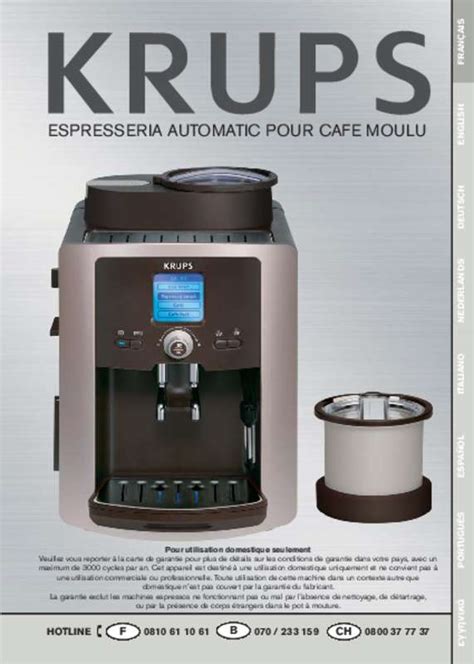 Notice Machine Caf Krups Xp Trouver Une Solution Un Probl Me