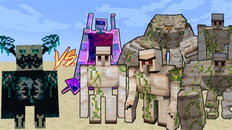 Extreme Warden Vs All Iron Golems Minecraft Mob Battle Youtube