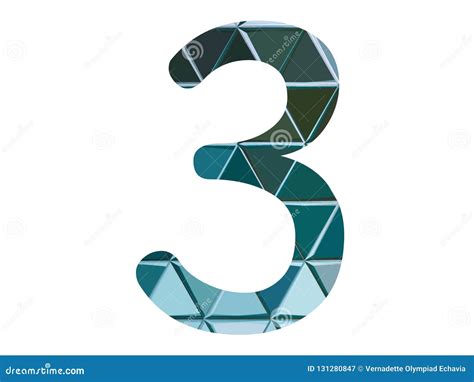 Blue Green Number Three Logo Icon Stock Illustration - Illustration of ...