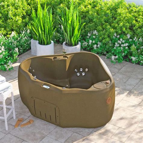 This Intimate 2-Person Hot Tub Saves Tons Of Space On Your Patio or Deck