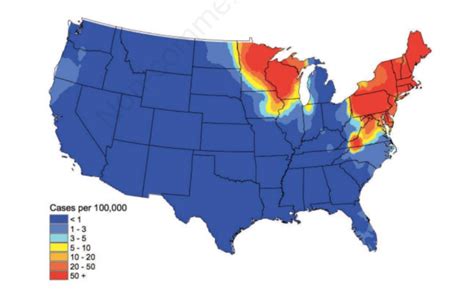 Lyme Disease Regions Map