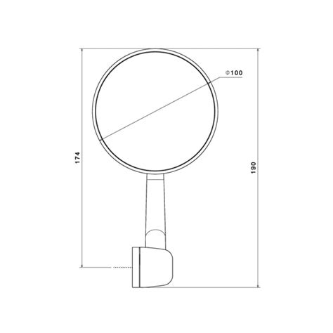 Lenkerendenspiegel RIZOMA SPIRIT RS links oder rechts rund Ø 100 mm