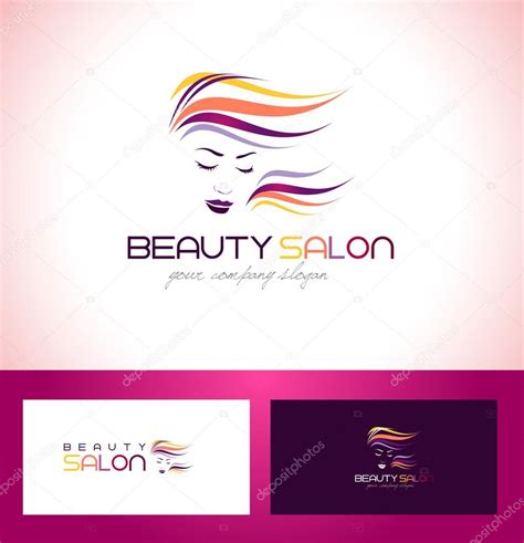 Beauty Salon Logo - Weibliches Gesicht Der Schonheit Logo Design ...