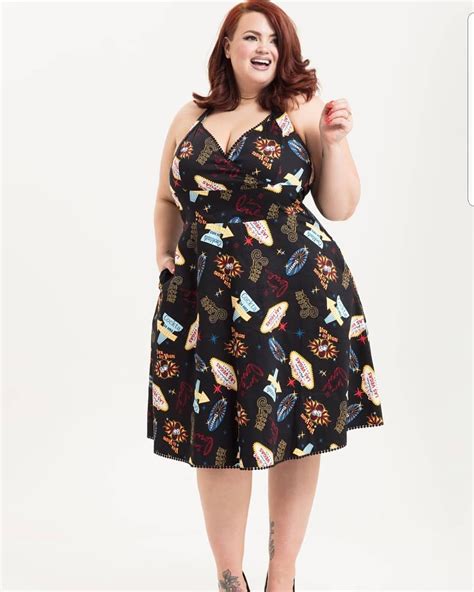 Plus Size Pinup Rockabilly Las Vegas Vegas Dresses Las Vegas Dress Black Flare Dress