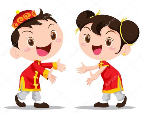 Vector illustration Chinese Kids — Stock Vector © watcartoon #92145818