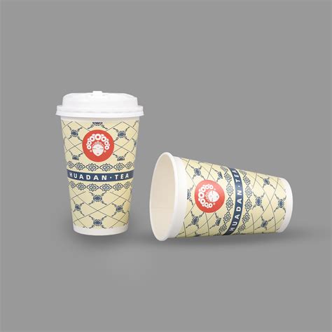 Disposable Take Away Milk Tea Coffee Soy Milk Hot Drink Packaging Paper Cup With Lid Paper
