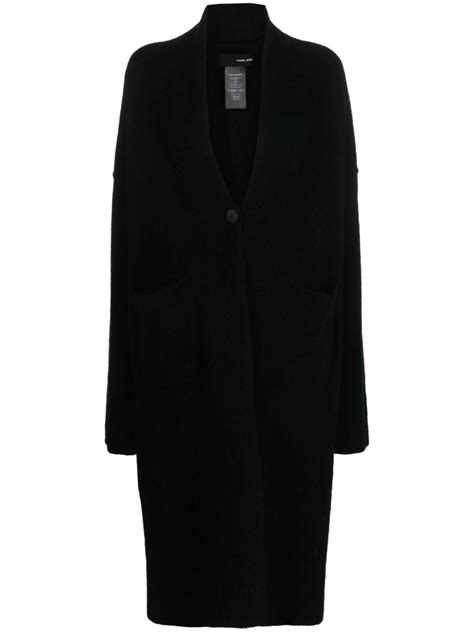 Isabel Benenato Long Slit Merino Wool Blend Cardi Coat Farfetch