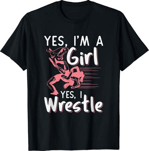 Wrestler Girl T Shirt Wrestling Gift Vintage Combat Wrestle T Shirt