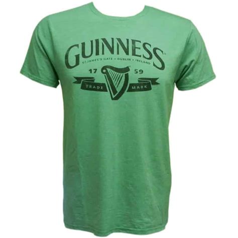 Guinness Green 1759 T Shirt Distressed Style Celtic Clothing Company