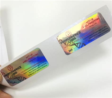 Hologram Embossing Pharmaceutical Glass Vial Labels