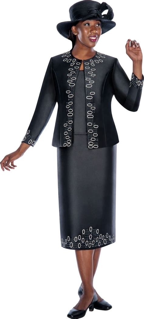 GMI G5383 Womens 3pc Embellished Church Suit French Novelty