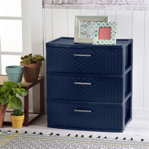 Sterilite Drawer Wide Weave Tower Ultramarine Walmart