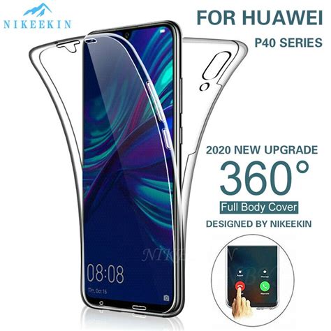 360 Grau Silicone Caso Para Huawei P40 Lite E P30 P20 P40 Pro Y7p Y6