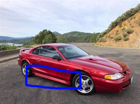 1994 1998 Mustang Svo Style Side Skirts For Side Exit Exhaust