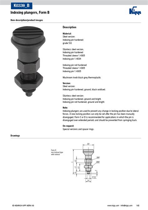 K0339 B Datasheet PDF Kipp