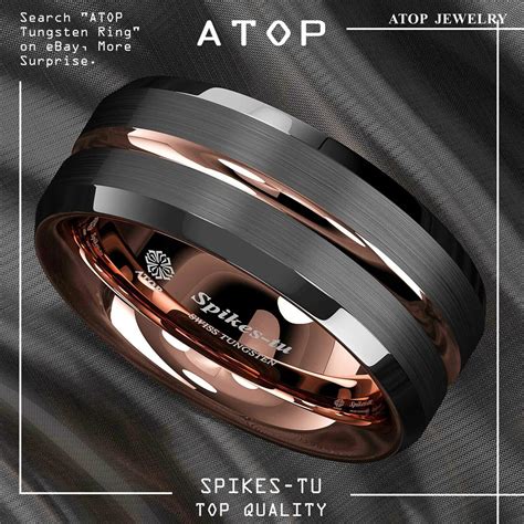 Rose Gold Mens Wedding Rings