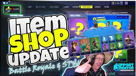 ♻menameschos Live 🔵 Item Shop Update ⚡ Countdown ♻ Fortnite Battle