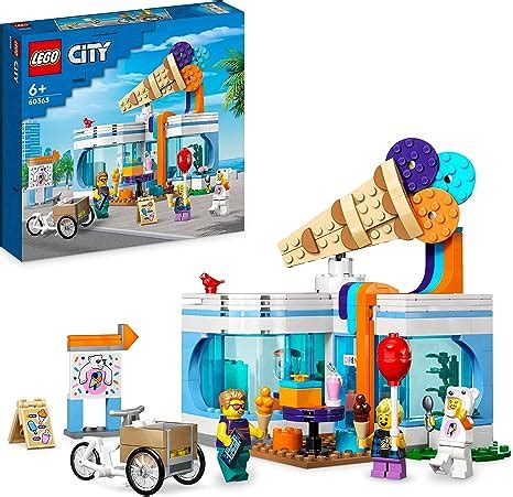 LEGO City Ice Cream Shop Toy For 6 Year Olds With Cart Bike And 3