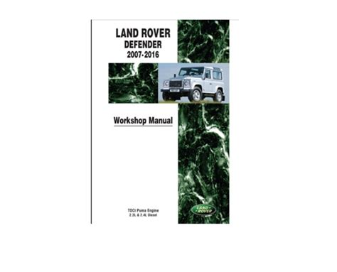 Master The Land Rover Defender TD4 With Our Workshop Manual Unlock