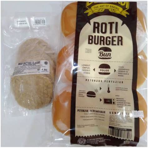 Jual Paket Roti Burger Bernardi Beef Patties Daging Sapi Tebal Isi 6