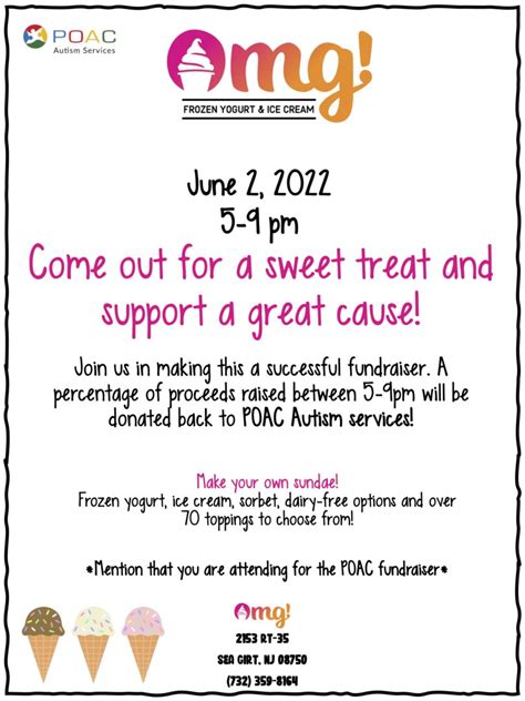 Omg Ice Cream Fundraiser Poac Autism Services