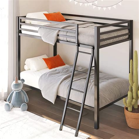 Ms Royal Handicrafts Metal Bunk Bed Twin Over Twin Size Heavy Duty Twin Bunk Beds With Safety