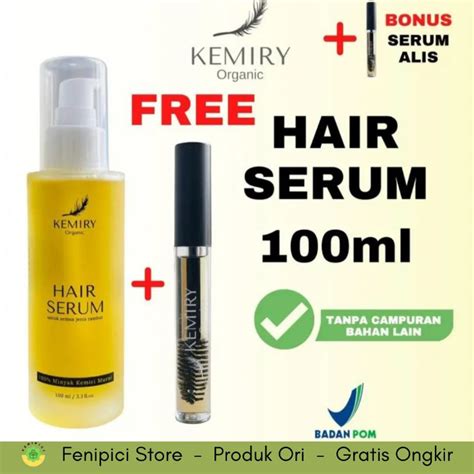 Jual FREE HAIRMASK KEMIRY ORGANIC ORI HAIR SERUM PENYUBUR HITAM