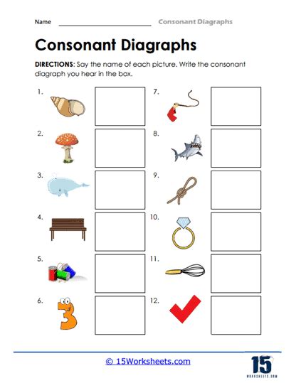 Consonant Digraphs Worksheets 15 Worksheets Library