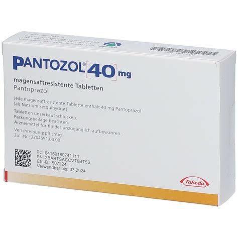 Pantozol Mg Magensaftresistente Tabletten St Mit Dem E Rezept