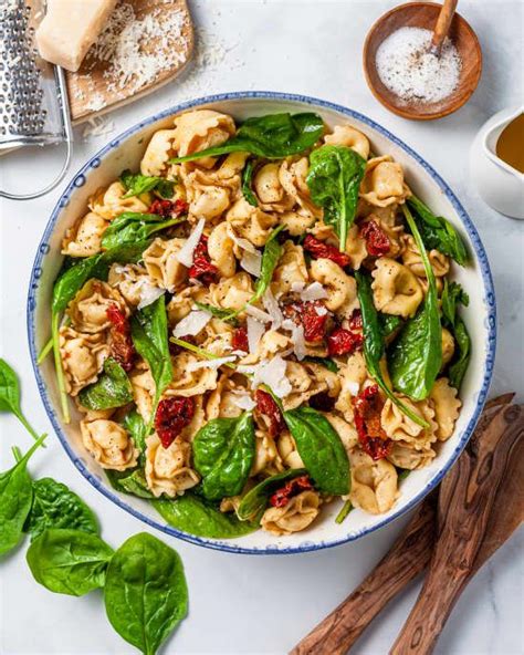 Tuscan Tortellini Salad With Spinach And Sun Dried Tomatoes Artofit