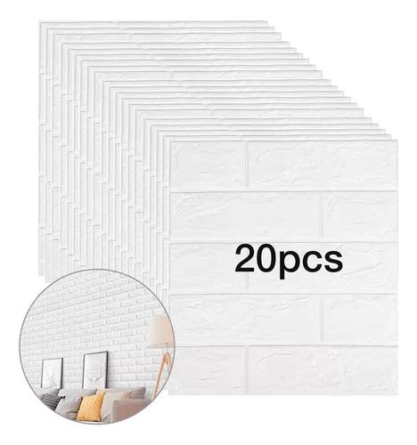 20pcs Pegatina Pared Patron Ladrillo Papel Tapiz 3d 35x38cm Meses Sin