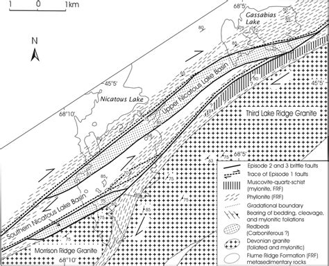 Structural Geologic Map Showing Internal Structures Of The Waite Download Scientific Diagram