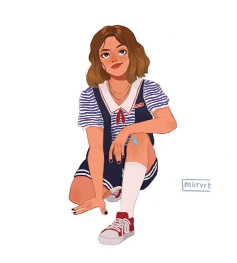 Stranger Things Robin By Miirvrt Scoops Ahoy Ice Cream Maya Hawke Season 3 Fanart Fan Art