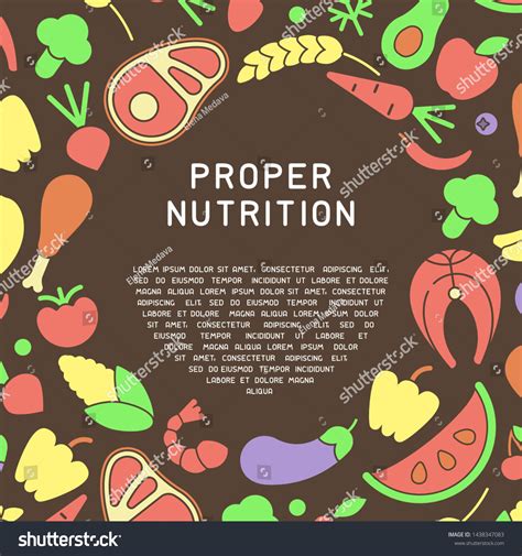 Vector Poster Proper Nutrition Information Food Stock Vector (Royalty ...