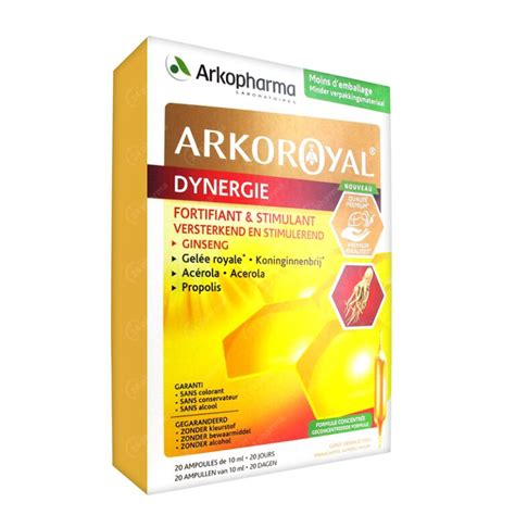 Arkopharma ArkoRoyal Dynergie Fortifiant Stimulant 20 Ampoules X 10ml