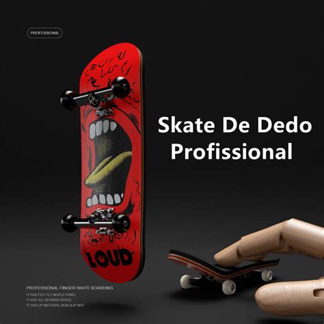 Fingerboard Skate De Dedo Profissional De Madeira Rolamento