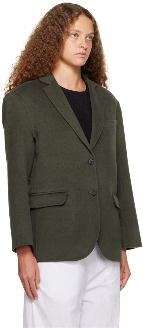 ANINE BING Green Quinn Blazer ANINE BING