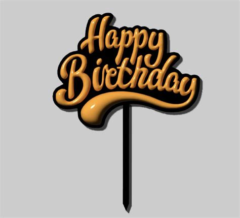 Happy Birthday Pinprick By Evax Design Download Free Stl Model