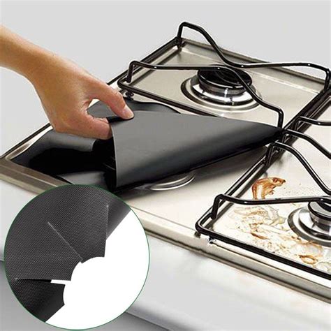 Tsv Pcs Gas Range Protectors Foil Square Stove Burner Covers Range