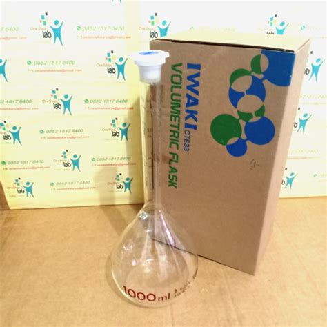 Jual Labu Ukur Clear Ml Pp Stopper Volumetric Flask Iwaki Asli