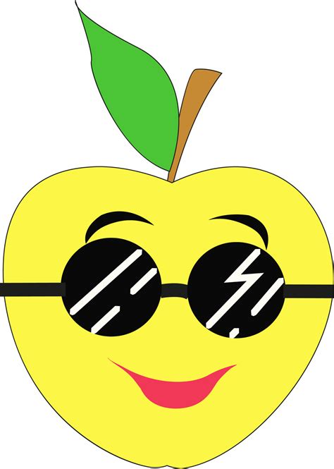 Manzana Amarilla Ilustraci N Vector Sobre Fondo Blanco